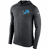 Men's Detroit Lions Nike Charcoal Stadium Touch Hooded Performance Long Sleeve T-Shirt,baseball caps,new era cap wholesale,wholesale hats